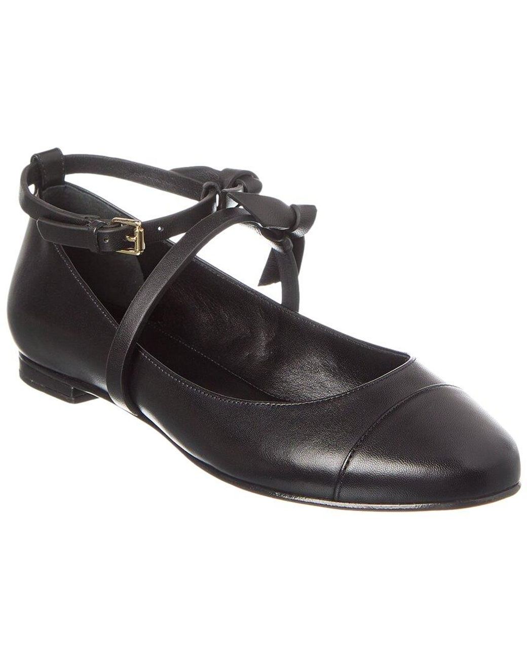 Alexandre Birman Black Slim Clarita Leather Ballet Flat