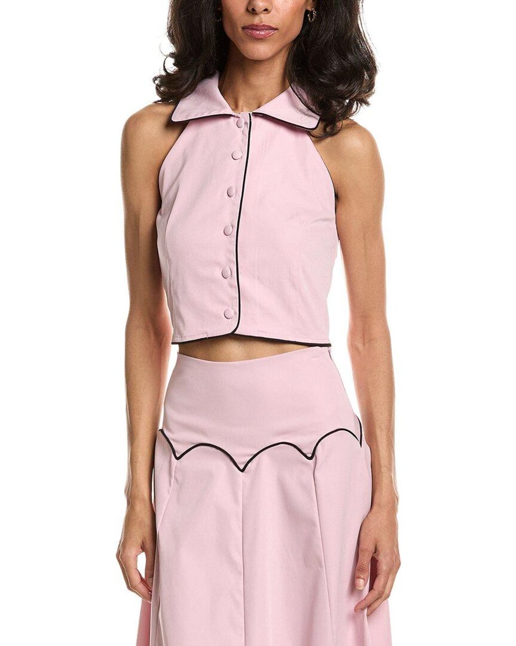 To My Lovers Pink Solid Blouse