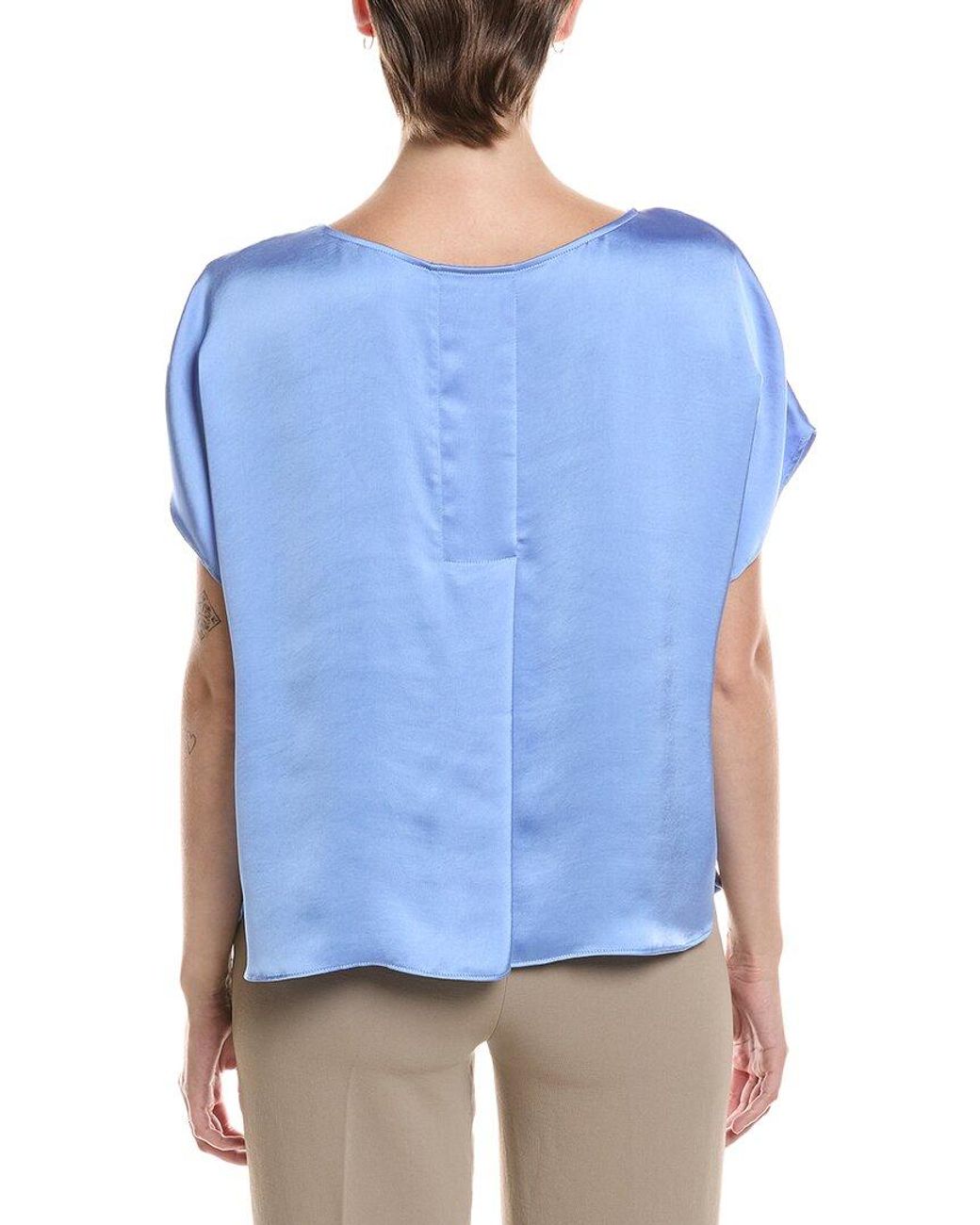 NIC+ZOE Blue Day Gloss Woven T-Shirt