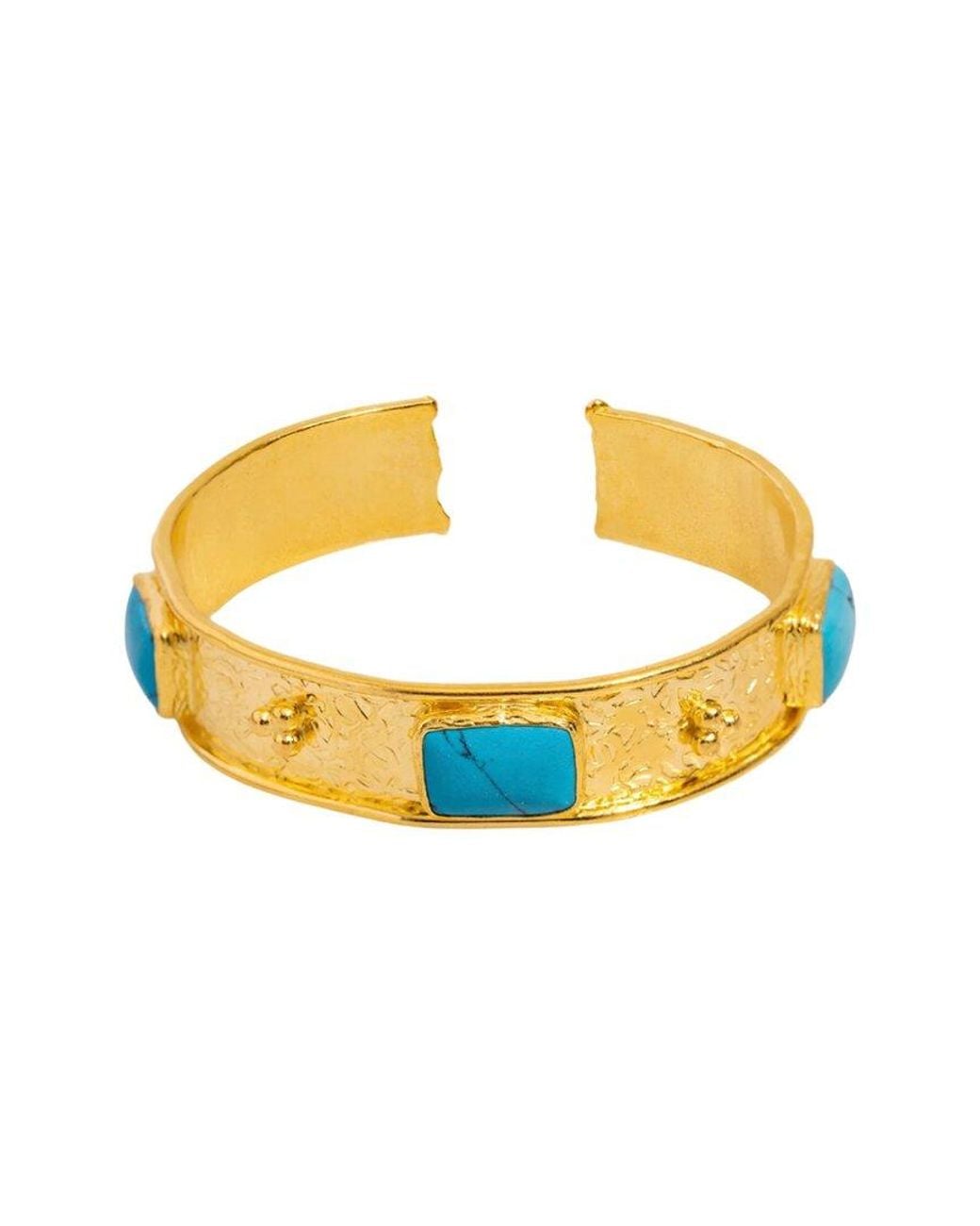 Ebru Jewelry Metallic Cleopatra Plated Cuff Bracelet