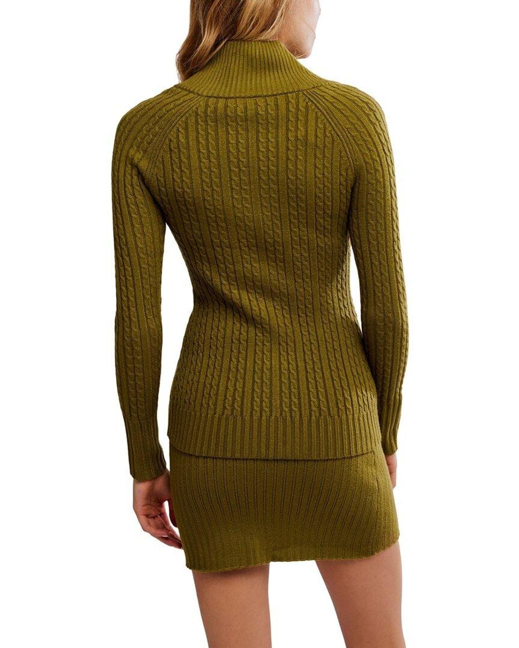 Free People Green 2Pc Eliza Sweater Set