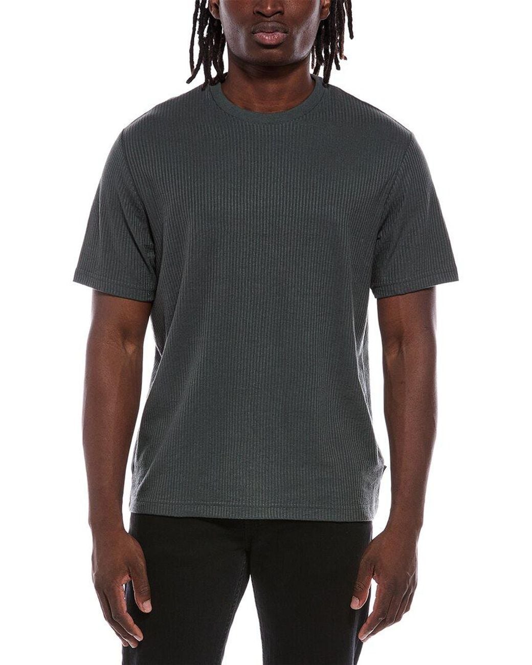 Ted Baker Black Rib Crewneck T-Shirt for men