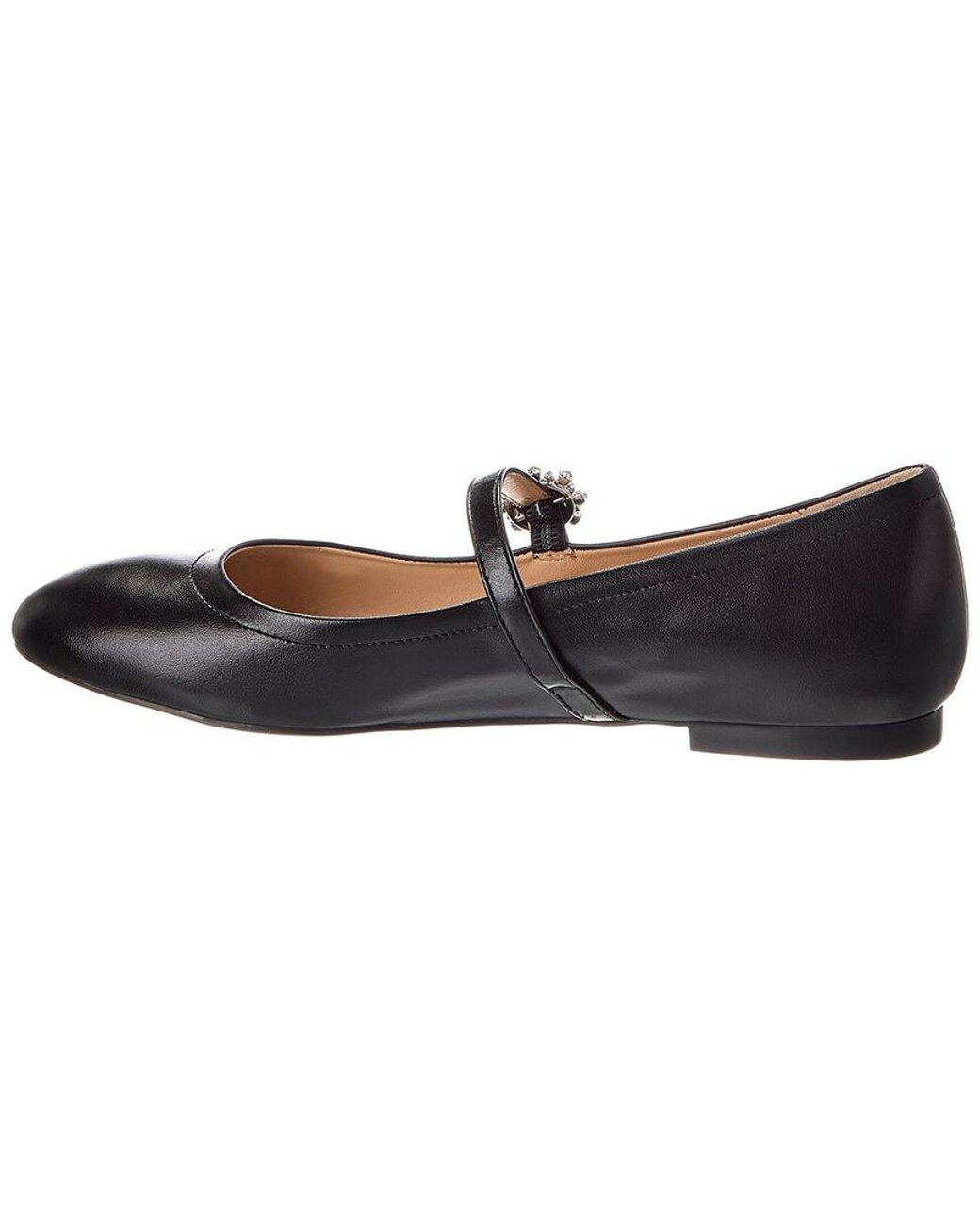 Stuart Weitzman Black Aura Leather Mary Jane
