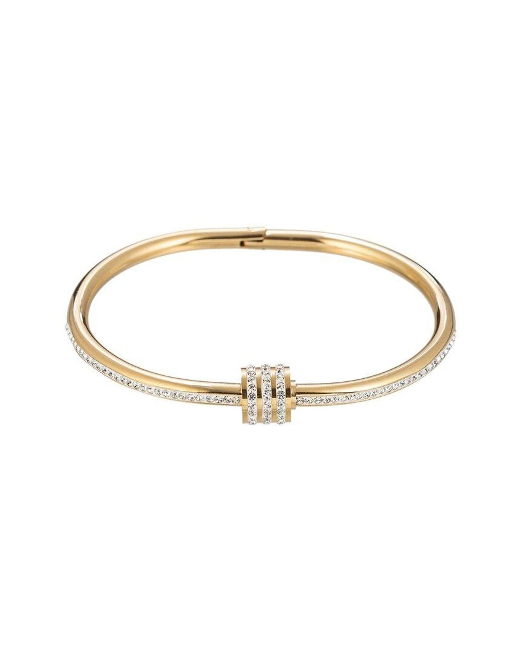 Eye Candy LA Metallic The Luxe Collection Titanium Cz Sophie Cuff Bracelet