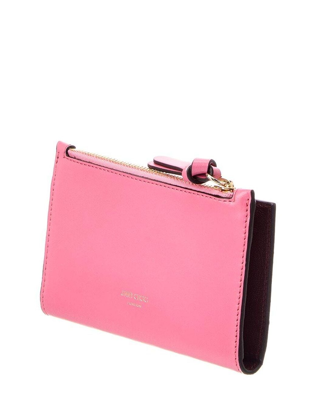Jimmy Choo Pink Jc Litzy Leather Wallet