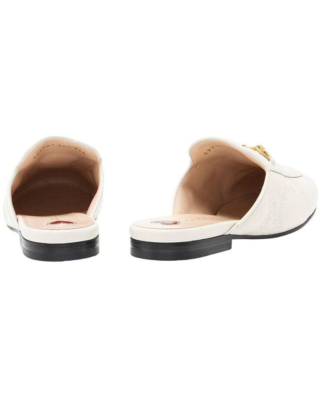 Gucci White GG Matelasse Leather Princetown Mule (authentic Pre-loved)