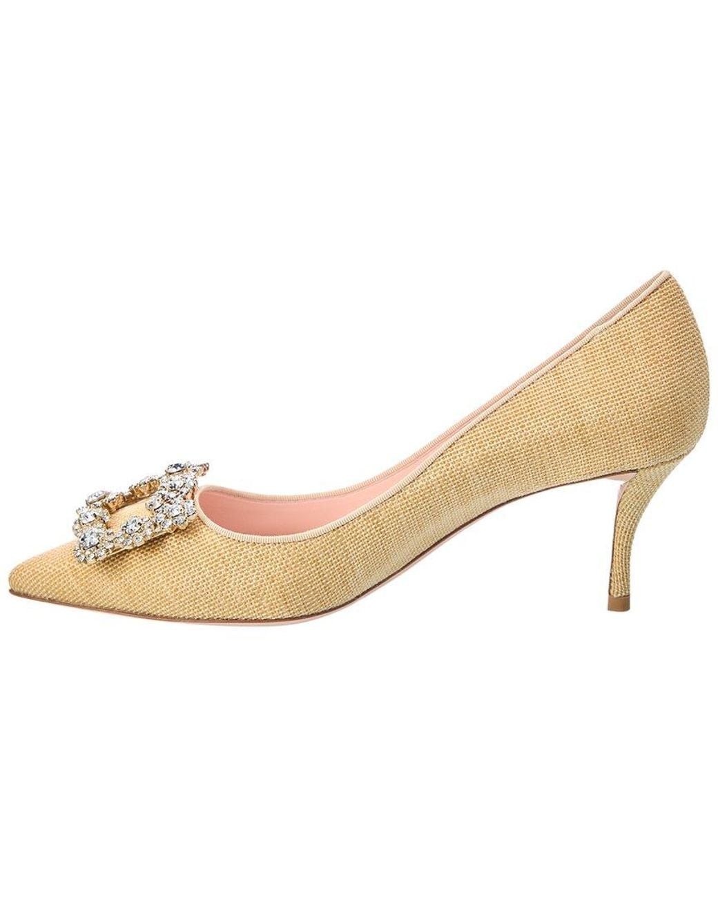 Roger Vivier Pink Canvas Pump