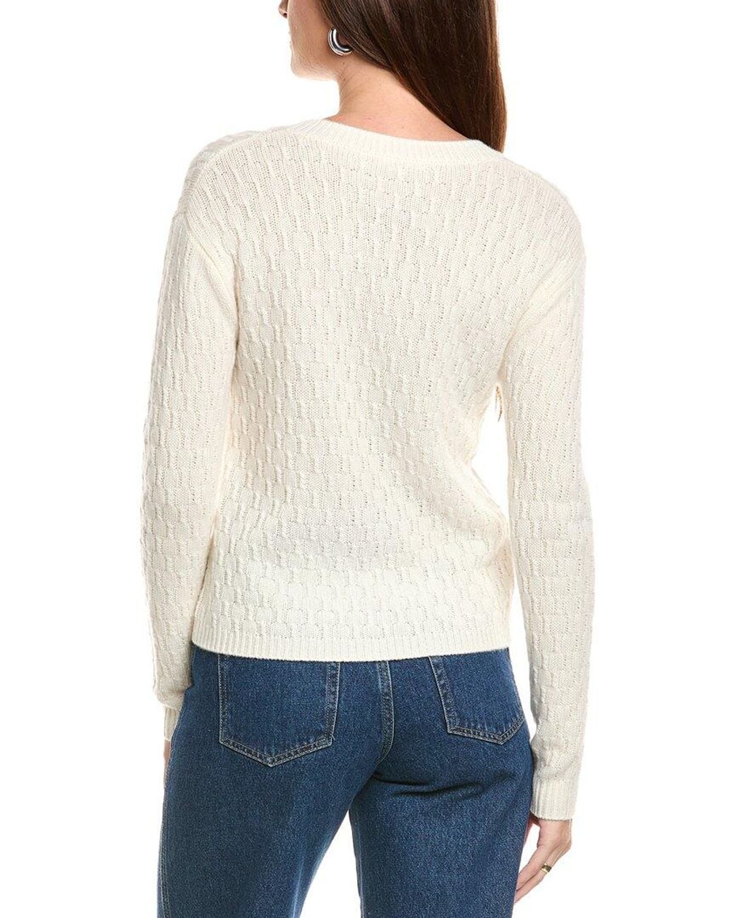 Kier + J White Kier + J Cable Wool & Cashmere-Blend Sweater