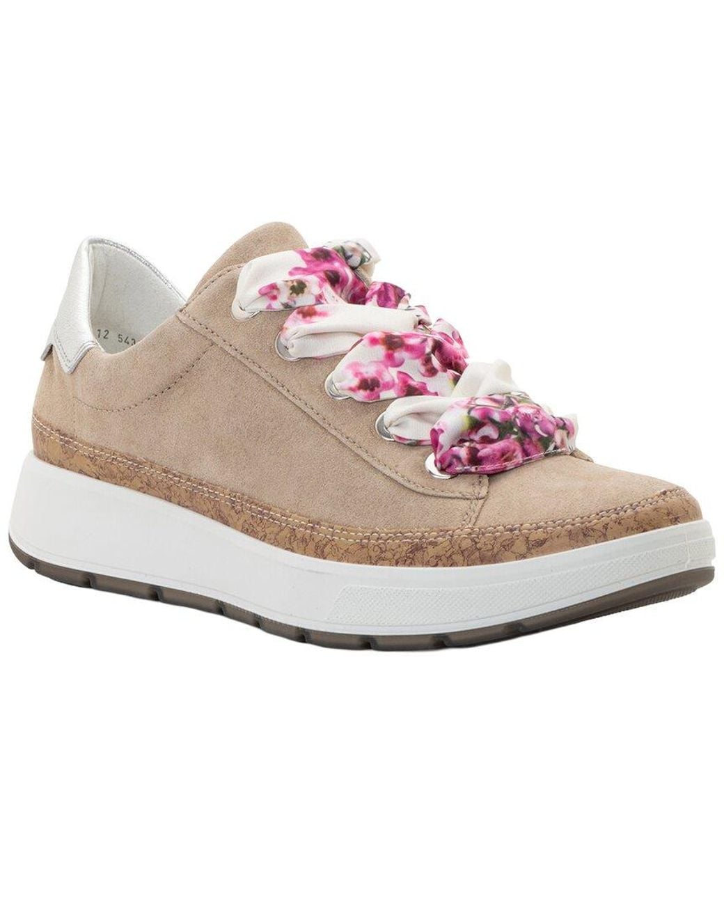 Ara Pink Rem Suede & Leather Sneaker