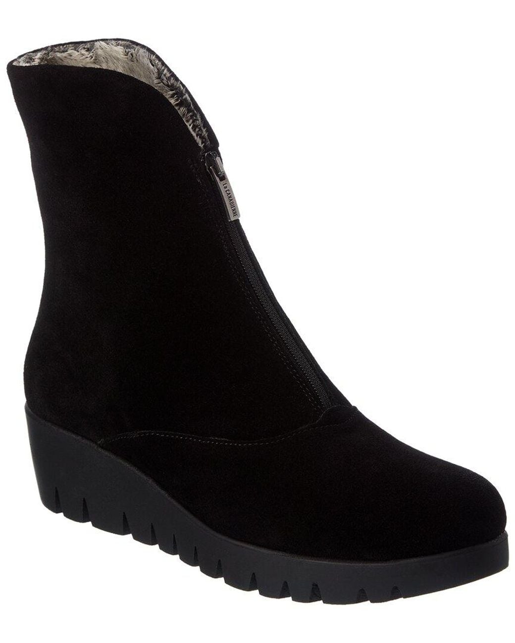 La Canadienne Black Enjoy Suede Boot