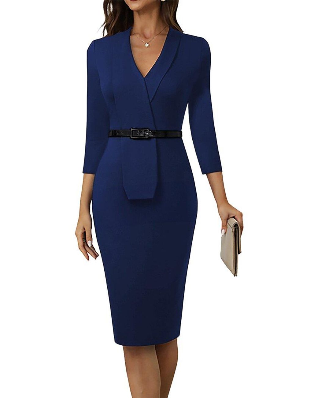 Vincent Blue Sheath Dress