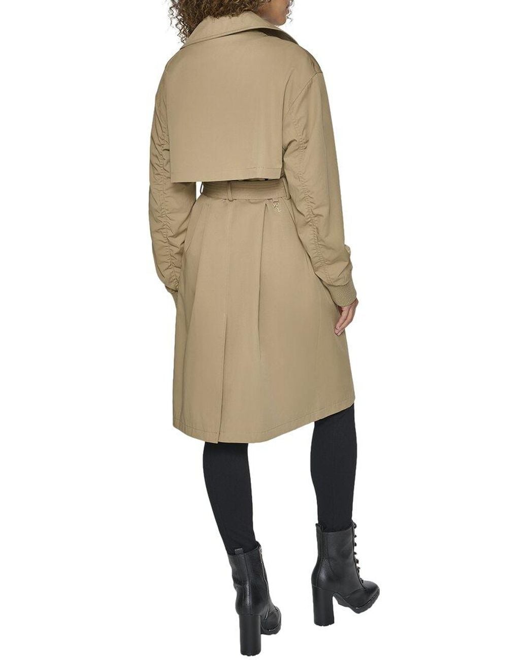 Karl Lagerfeld Natural Bomber Sleeve Trench