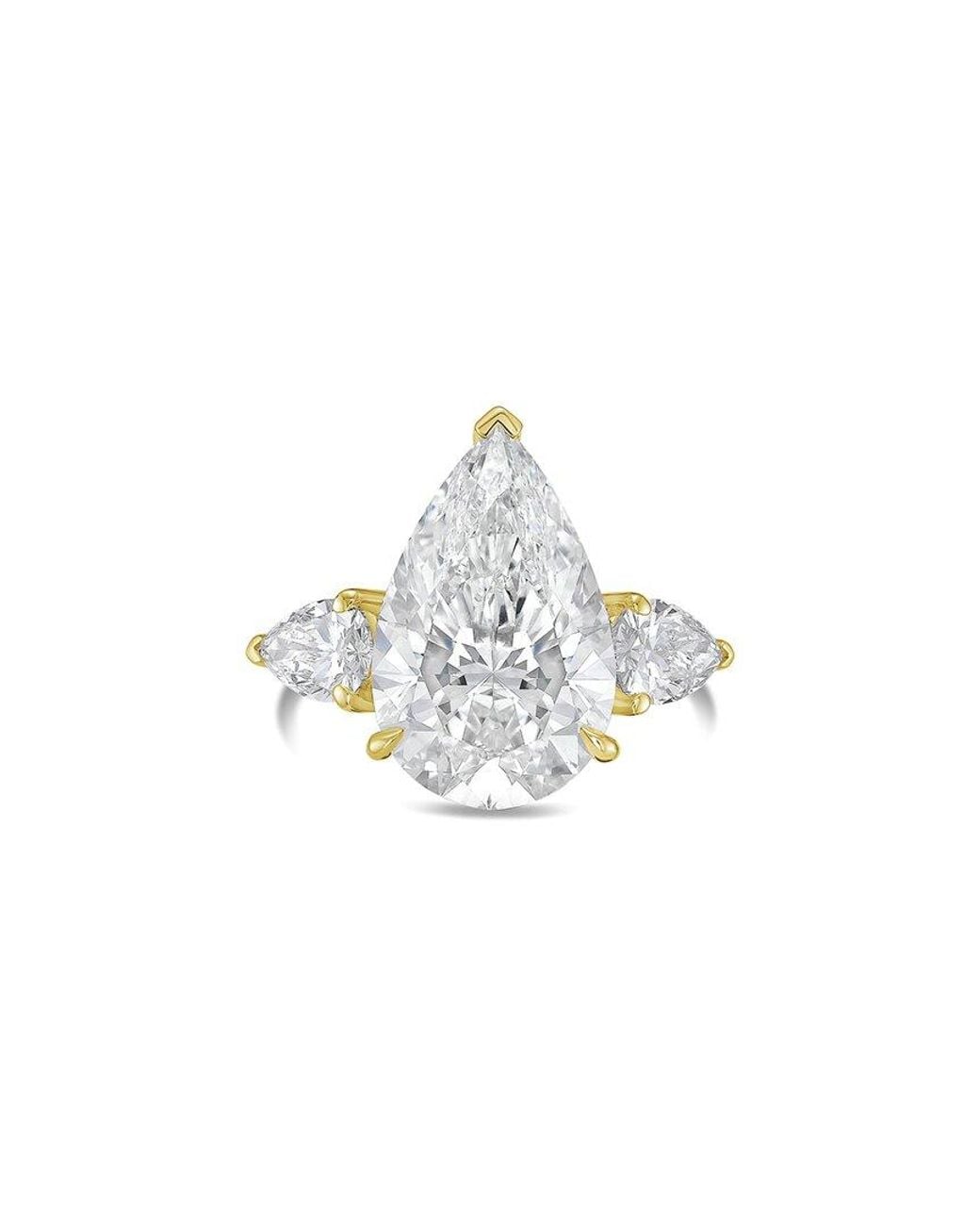 Diana M White Diana M. 18K 11.00 Ct. Tw. Lab-Grown Diamond Three-Stone Ring