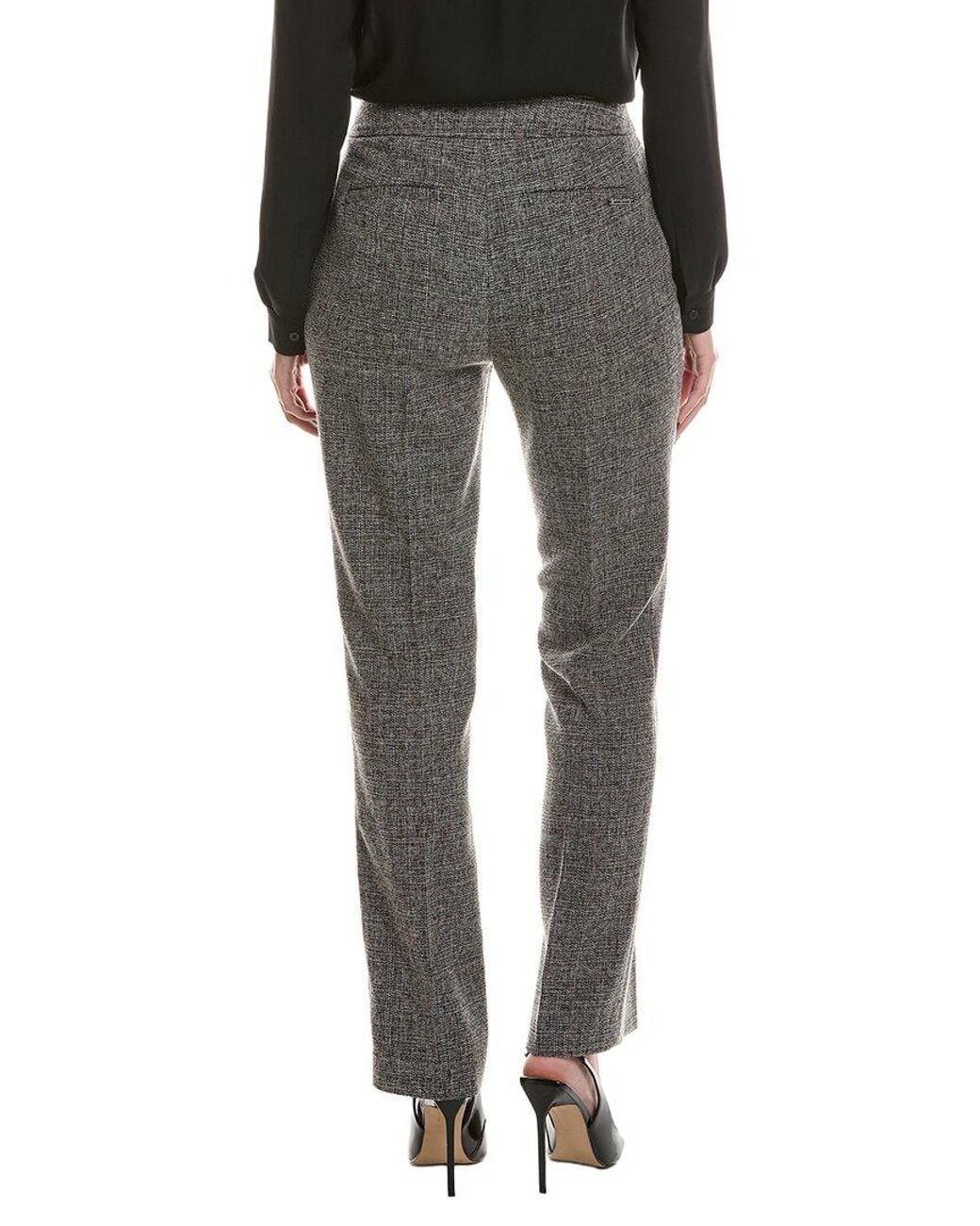Anne Klein Gray Woven Bootleg Pant