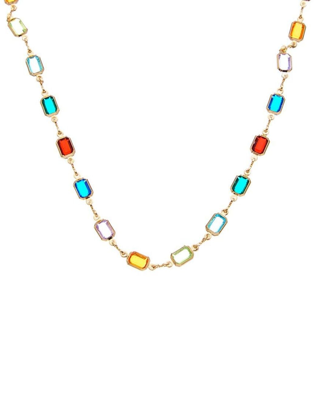 Juvell Metallic 18K Plated Topaz Necklace