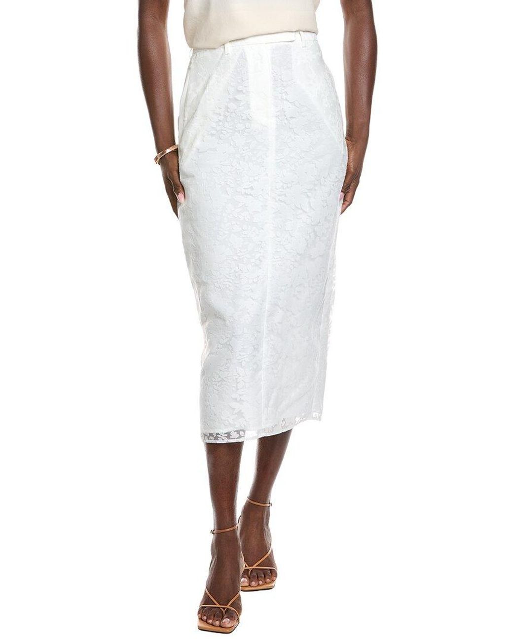 Reiss White Denva Burnout Skirt