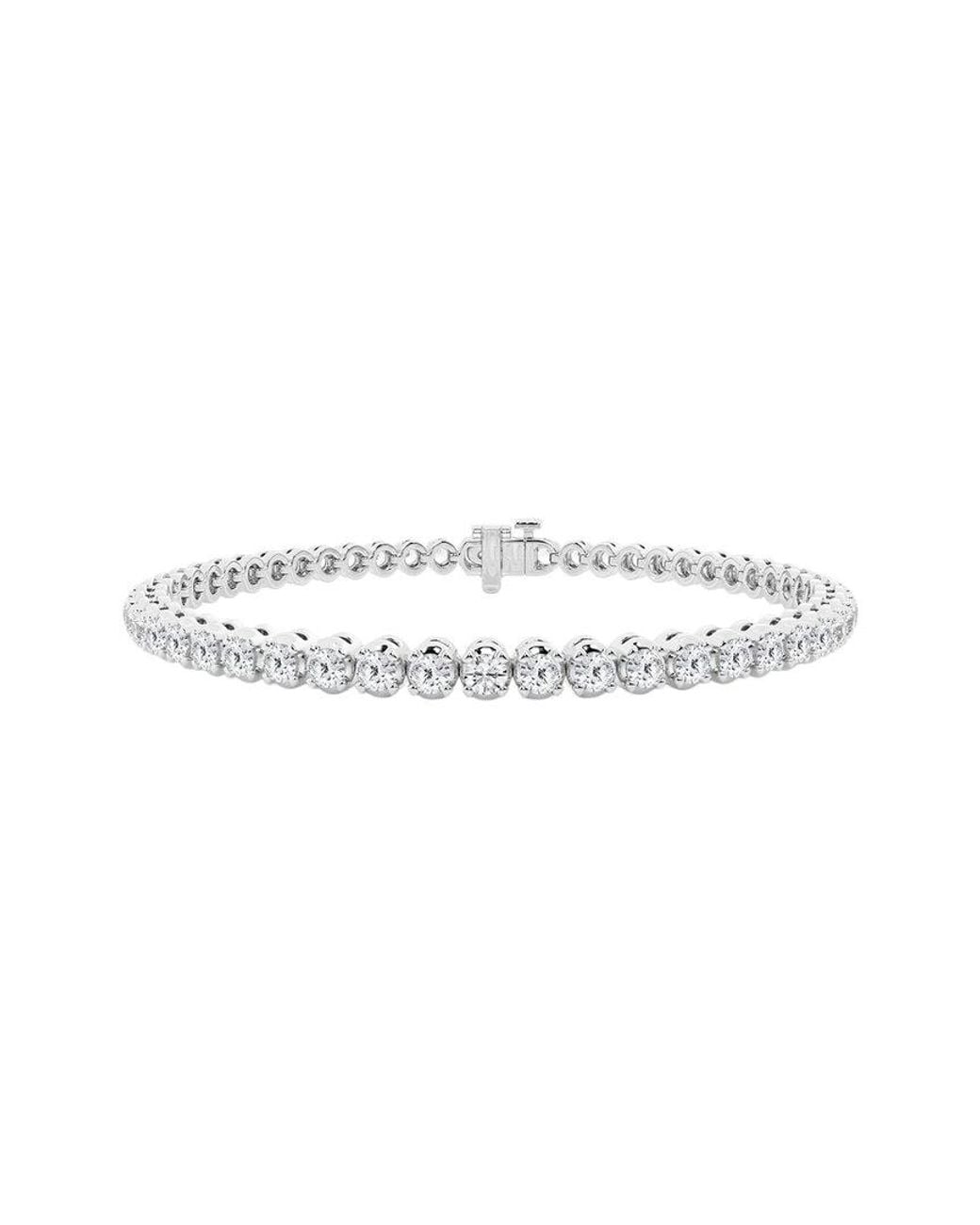 Lab Grown Diamonds White 14K 4.00 Ct. Tw. Lab Grown Diamond Bracelet