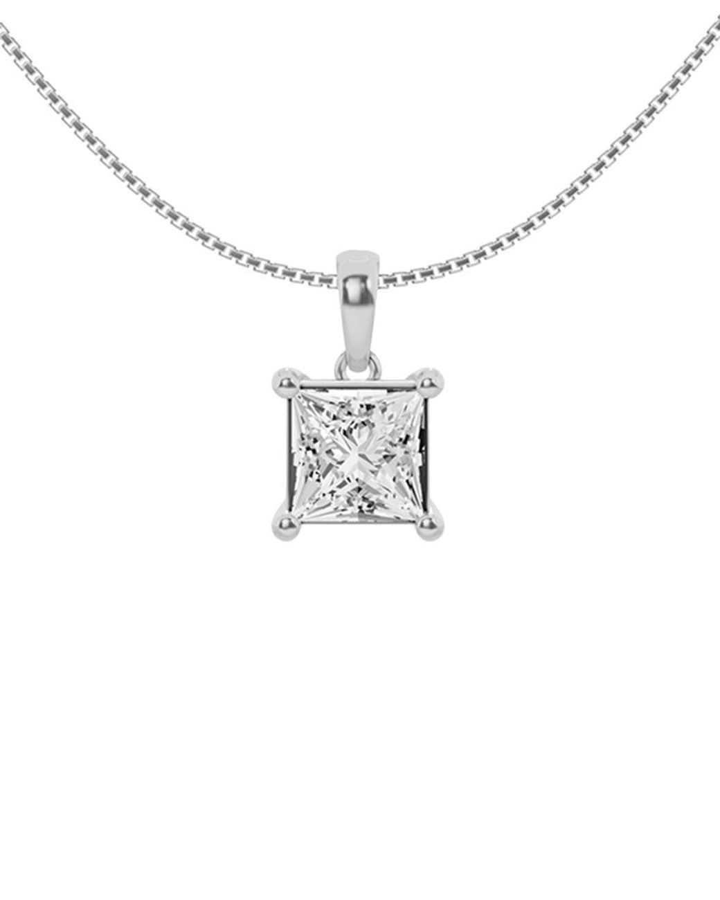 Lab Grown Diamonds White 14K 2.00 Ct. Tw. Lab Grown Diamond Solitaire Pendant Necklace