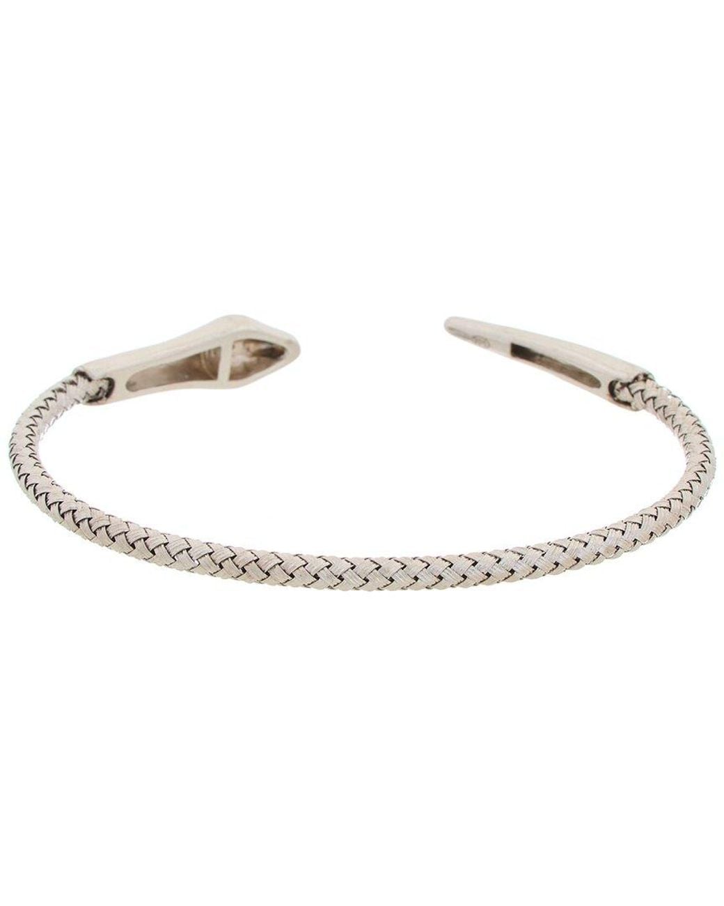 Meshmerise White 18K Rose Vermeil 0.12 Ct. Tw. Diamond Mesh Bangle