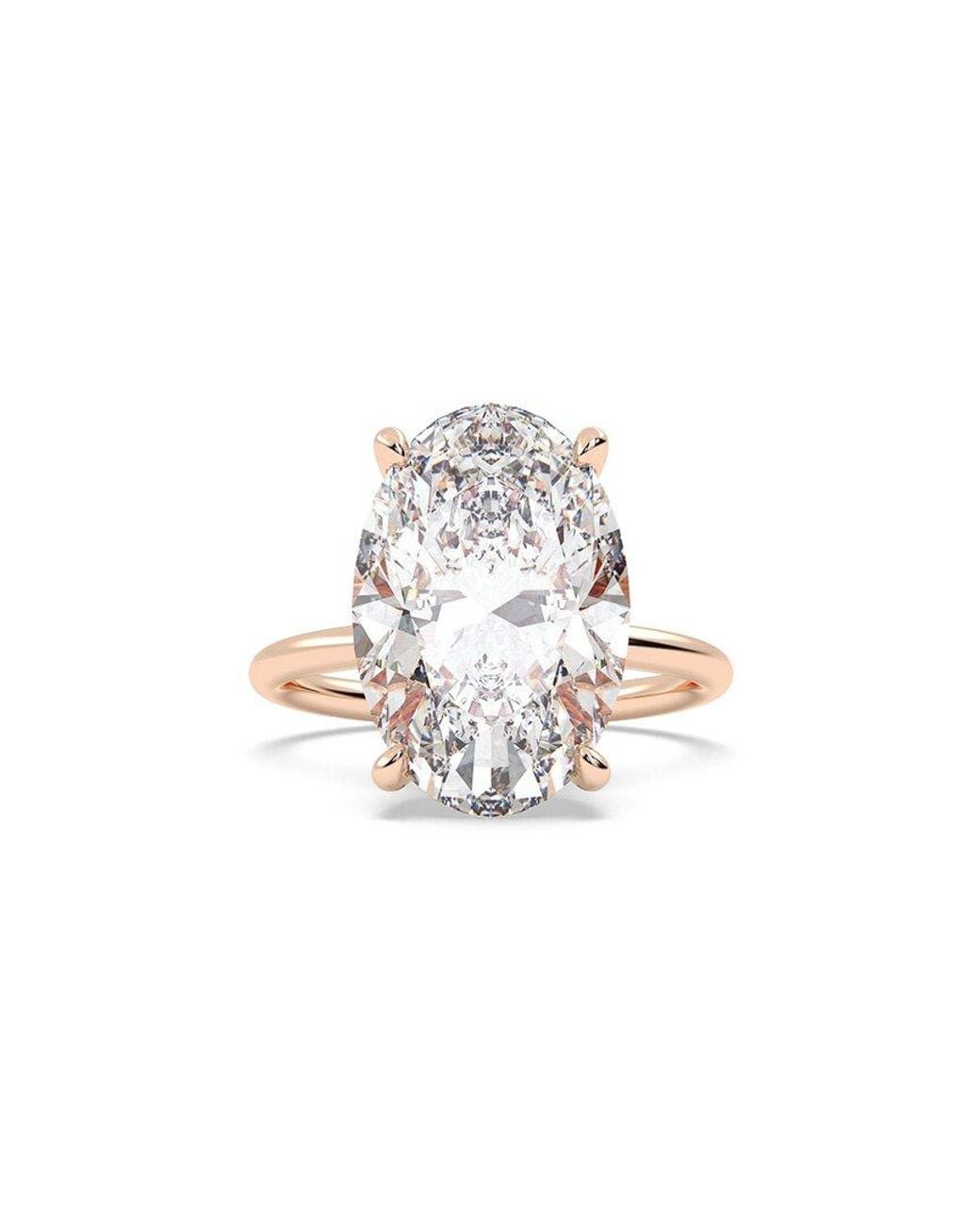 Lab Grown Diamonds White 14K Rose 7.00 Ct. Tw. Lab-Grown Diamond Ring