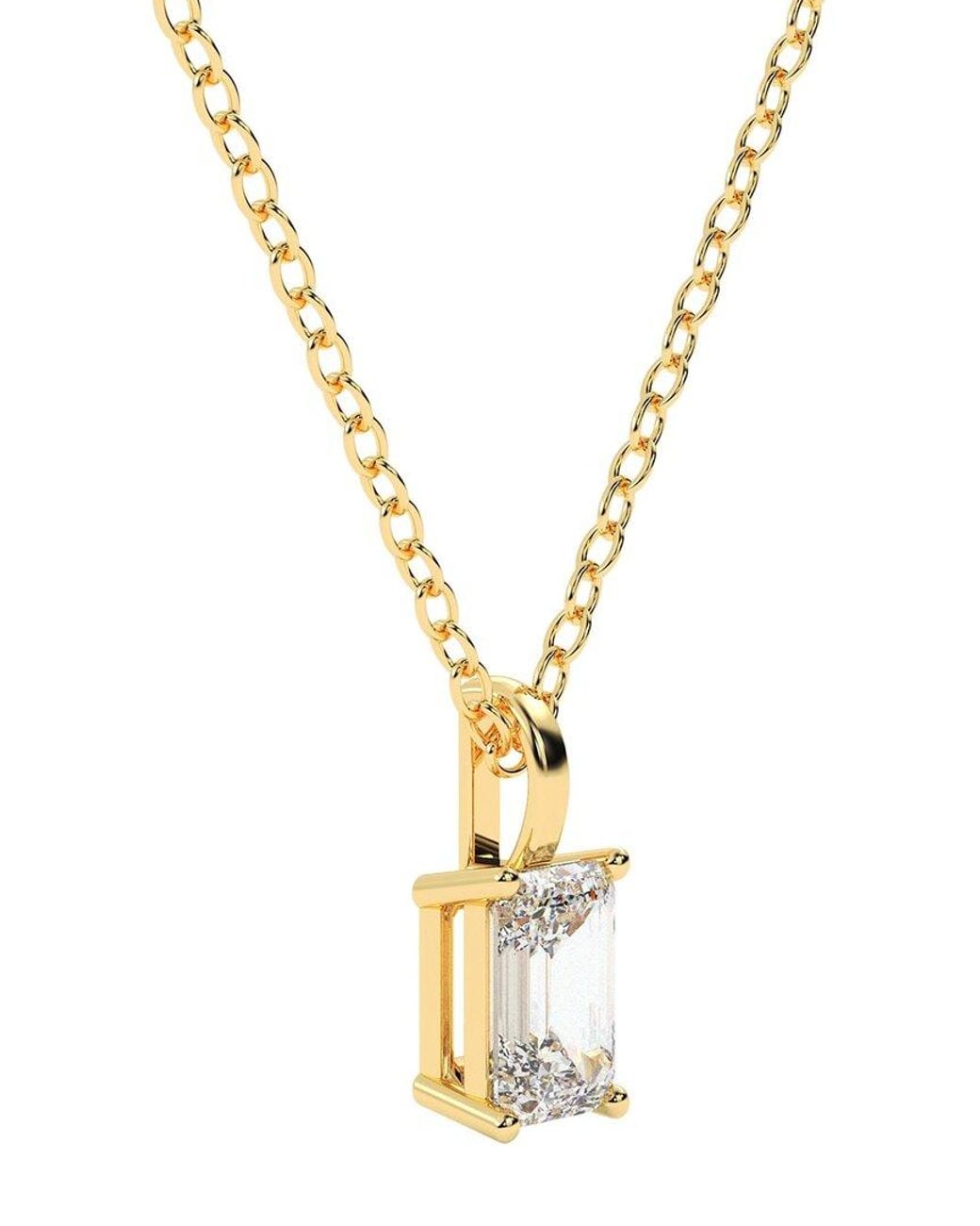Diamond Select Cuts Metallic 14K 0.25 Ct. Tw. Diamond Pendant Necklace