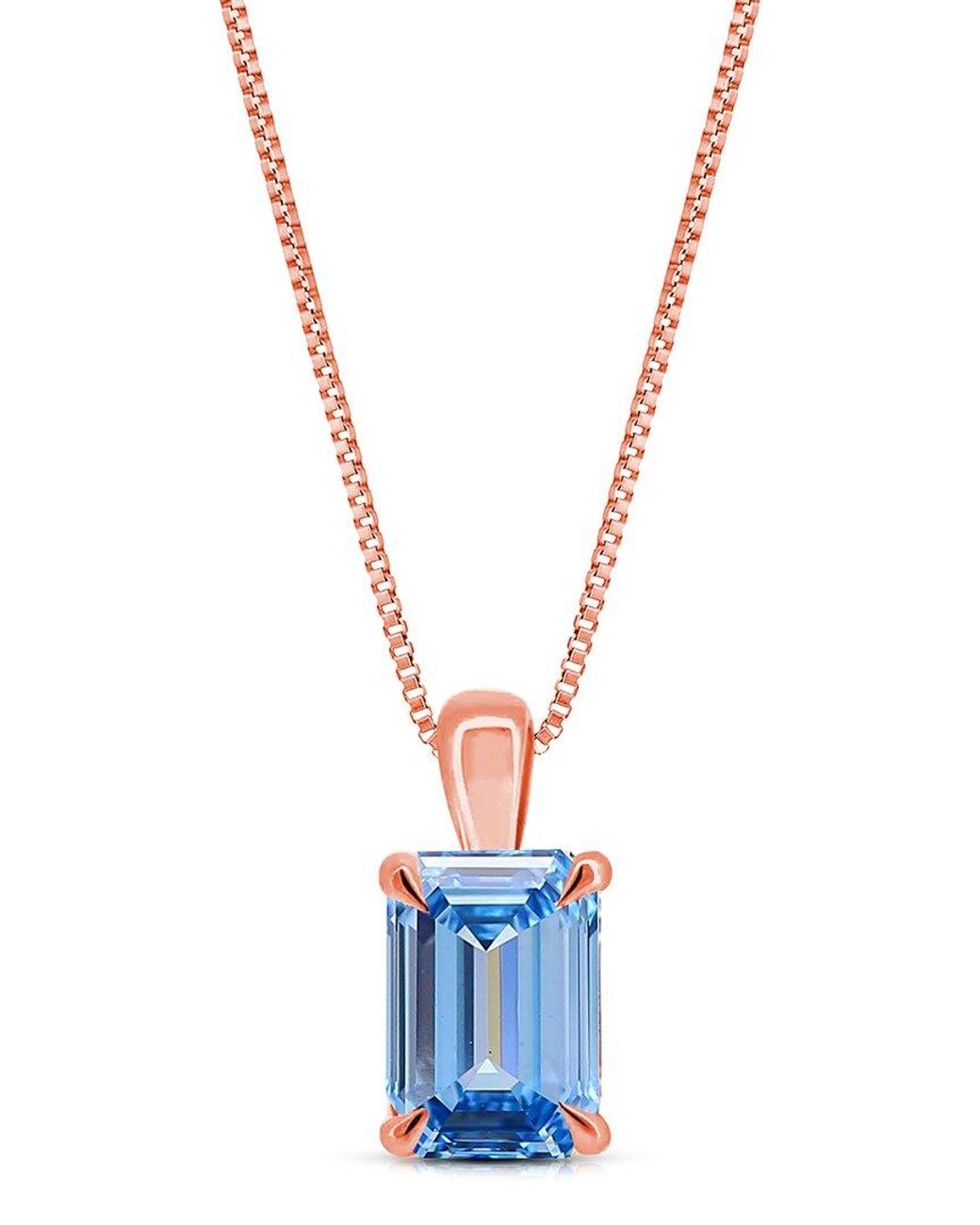 Amairah White 14K Rose 2.00 Ct. Tw. Lab-Grown Diamond Solitaire Pendant Necklace