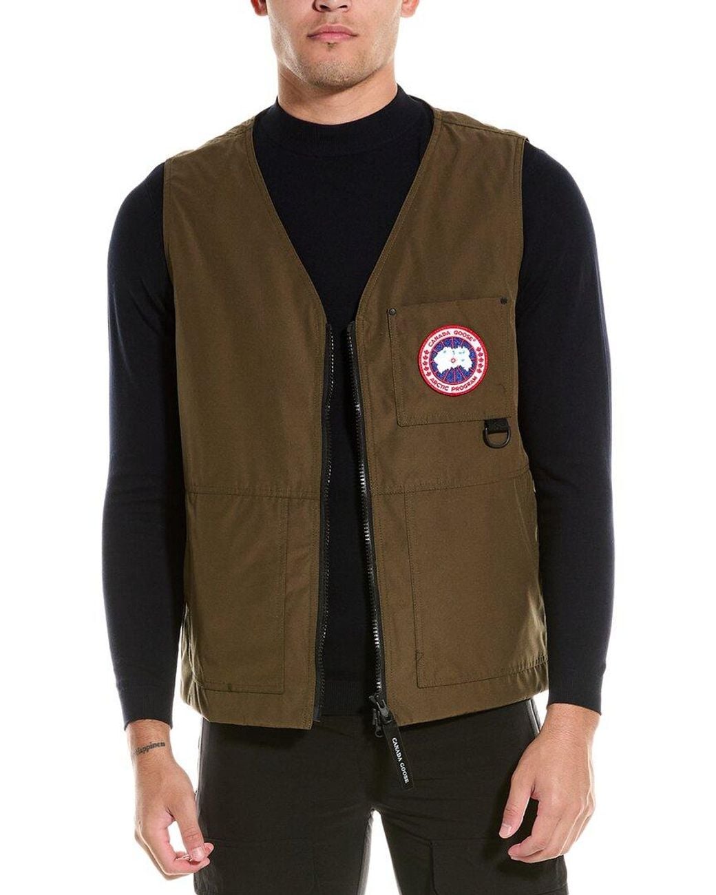 Canada Goose Black Lightweight Reflective Vest for men