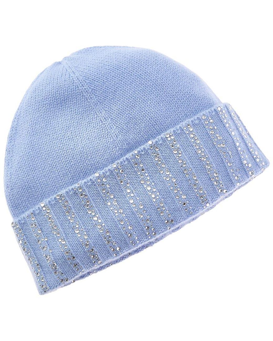 Sofiacashmere Blue Sofiacashmere 6-Ply Cashmere Knit Hat