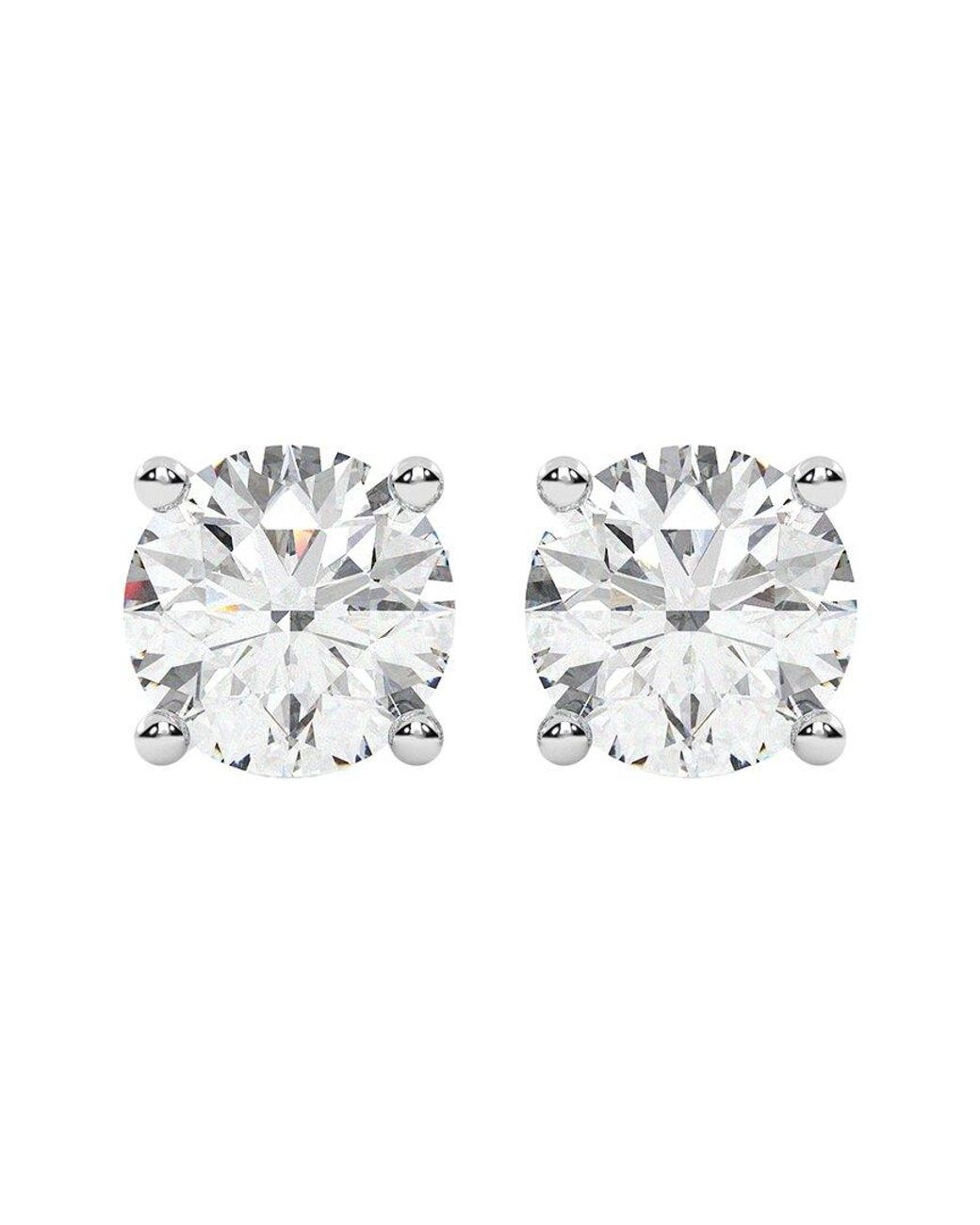 Diamond Select Cuts Metallic 14K 4.00 Ct. Tw. Diamond Earrings