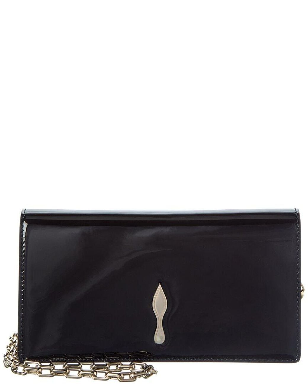 Christian Louboutin Black Bettina Patent Clutch