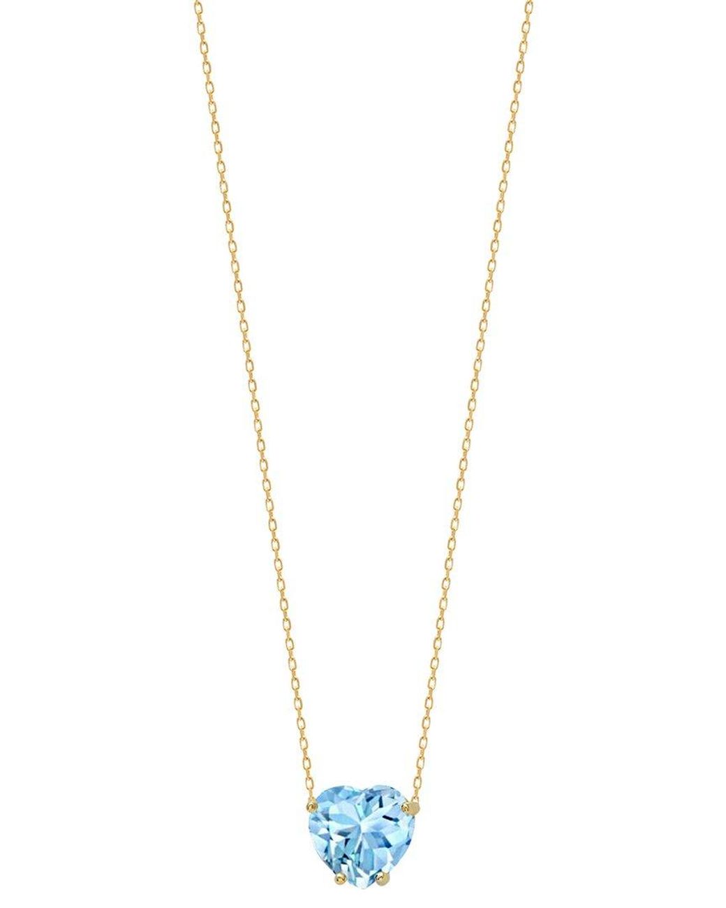 Gabi Rielle White 14k Over Silver Cz Heart Solitaire Necklace
