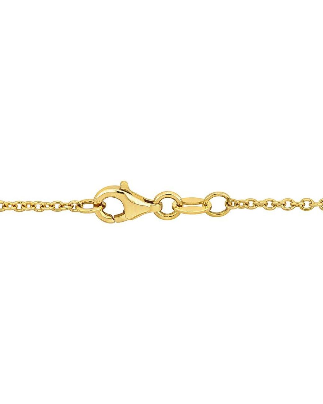 Diamond Select Cuts Metallic 14K Two-Tone 0.61 Ct. Tw. Diamond Paperclip Pendant Necklace