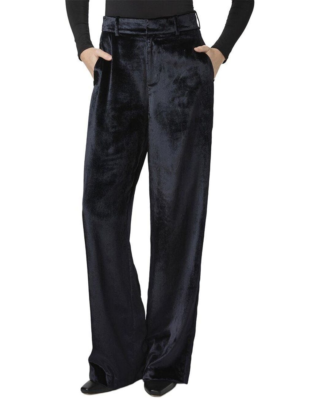 PAIGE Black Chateau Wide Leg Trouser Jean