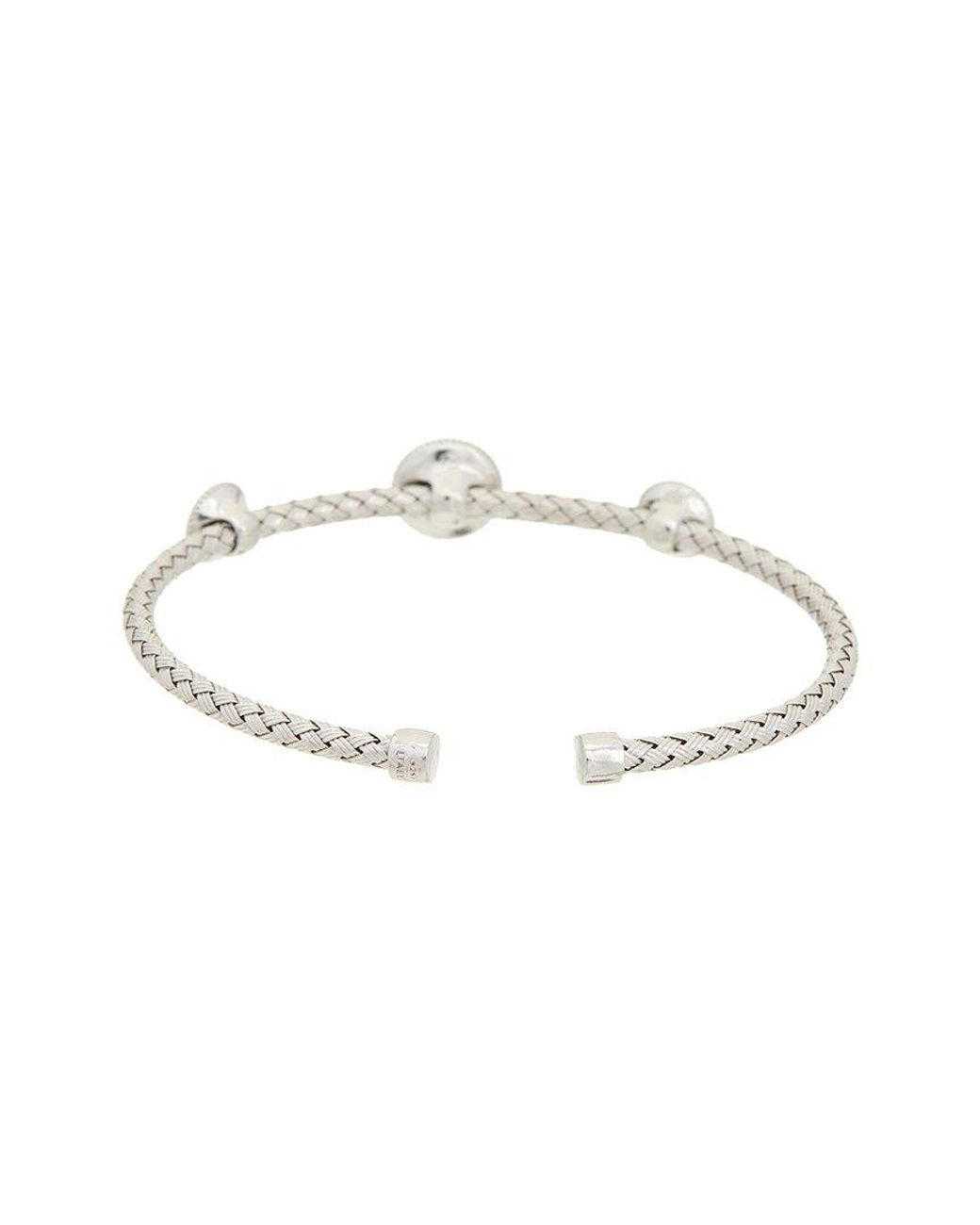 Meshmerise White 18K Over 0.15 Ct. Tw. Diamond Bracelet