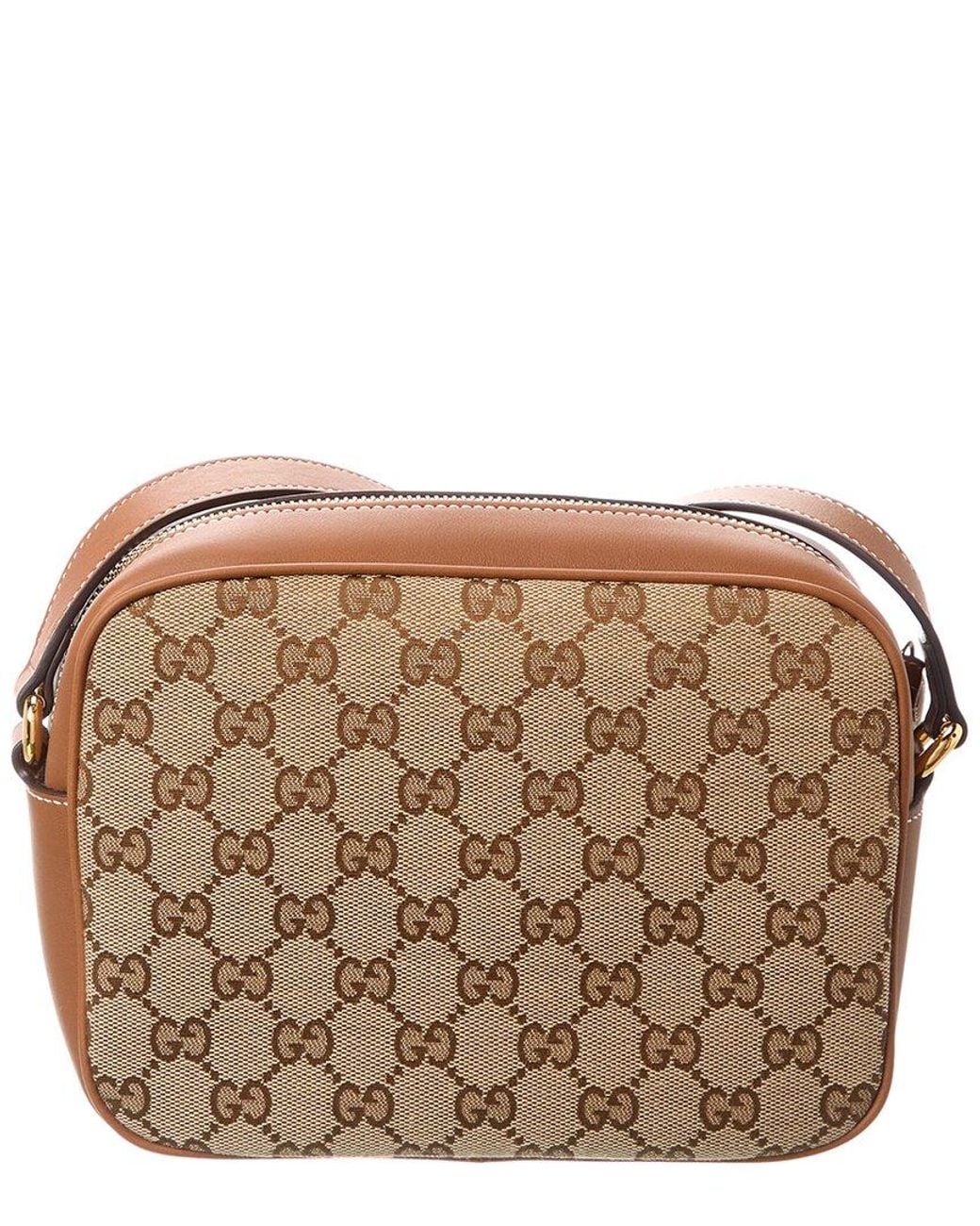 Gucci Brown Blondie Mini Gg Canvas & Leather Camera Bag