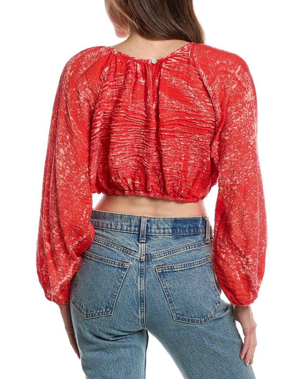 Electric and Rose Red Abigail Spray Top