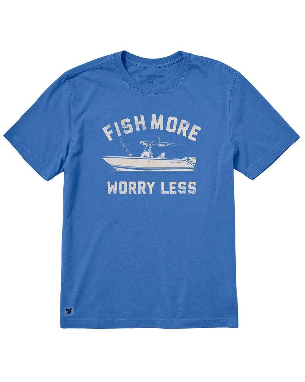 Life Is Good. Blue Crusher Lite T-Shirt for men