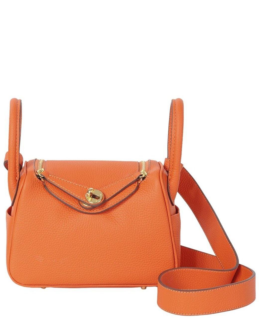 Tiffany & Fred Paris Brown Grained Mini Leather Satchel