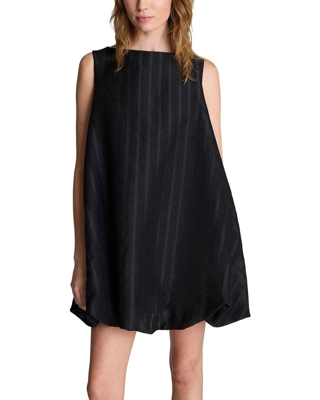 Kenneth Cole Black Sleeveless Bubble Hem Mini Dress