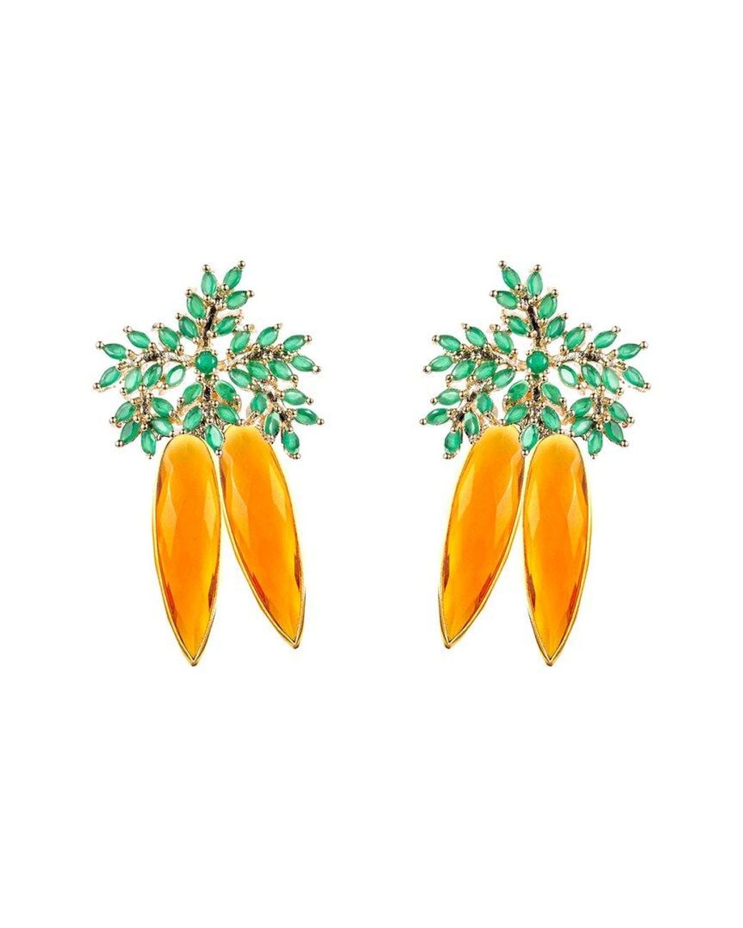 Eye Candy LA Yellow Cz Drop Earring