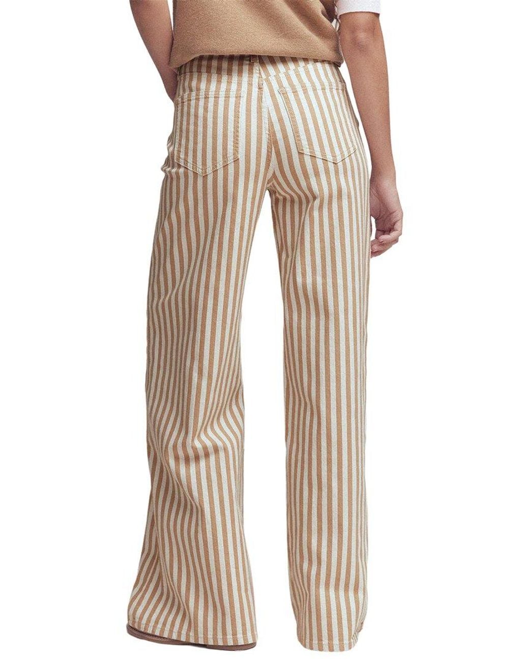 Boden Natural High Rise Linen-Blend Wide Leg Jean