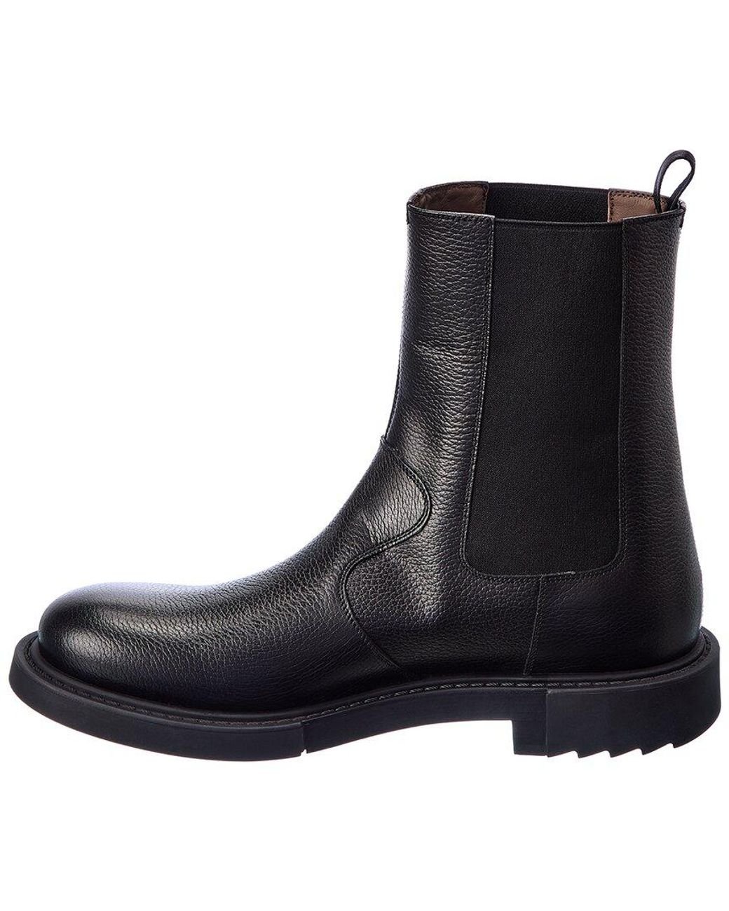 Ferragamo Black Loreno Leather Boot for men