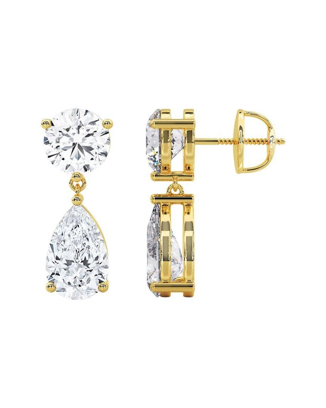 Lab Grown Diamonds Metallic 14K 6.00 Ct. Tw. Lab-Grown Diamond Earrings
