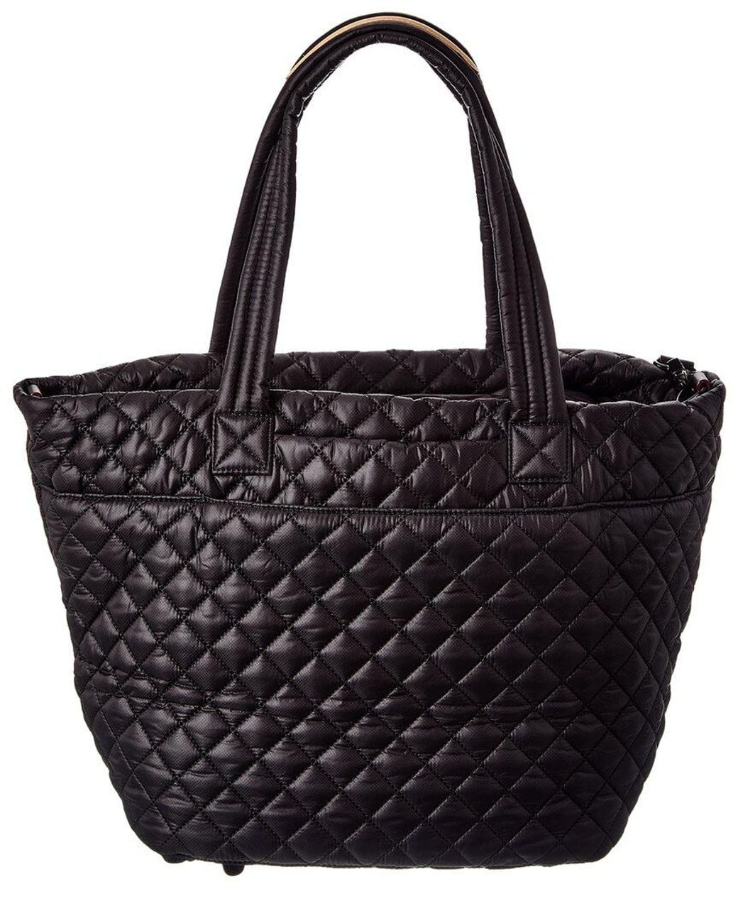 MZ Wallace Black Medium Metro Nylon & Leather Tote Deluxe