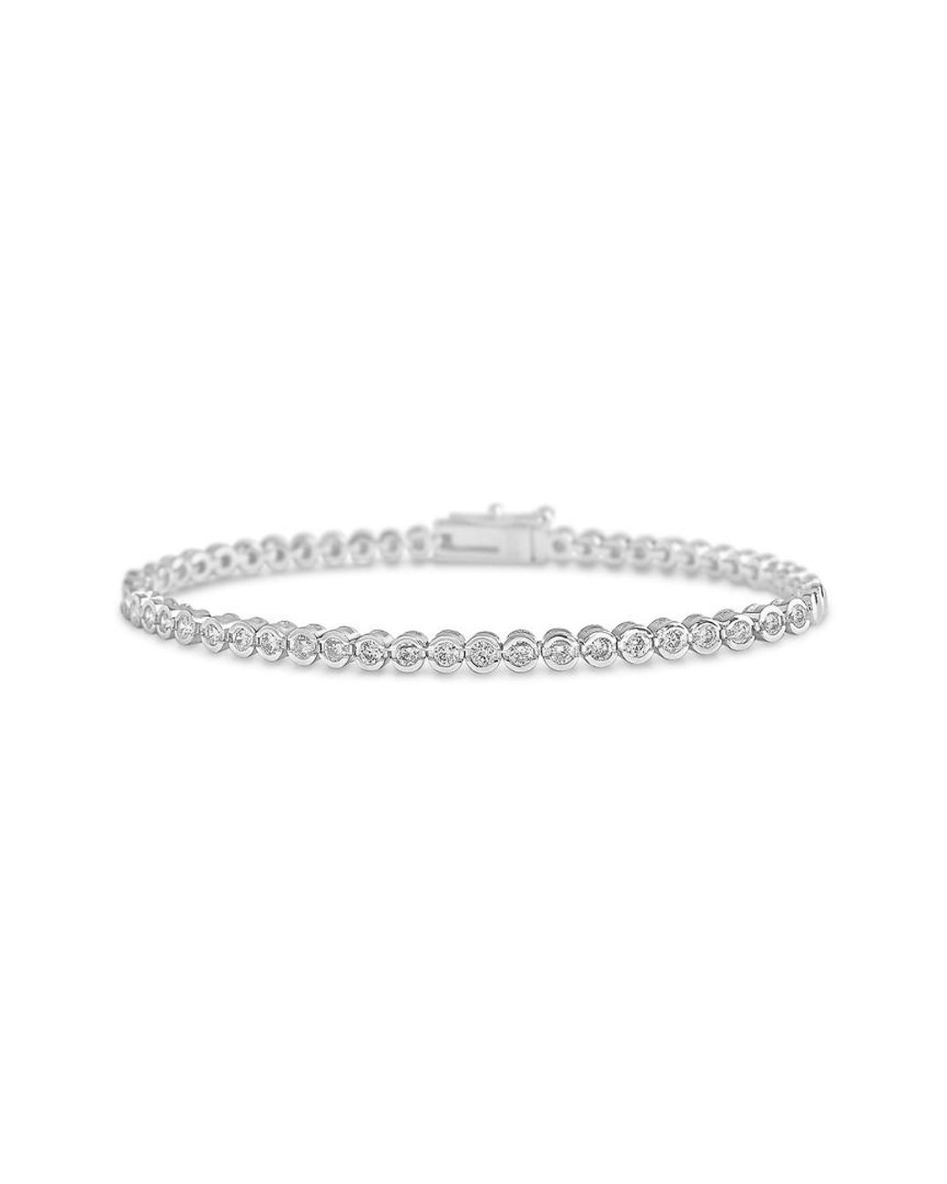 Sterling Forever Multicolor Rhodium Plated Cz Tennis Bracelet