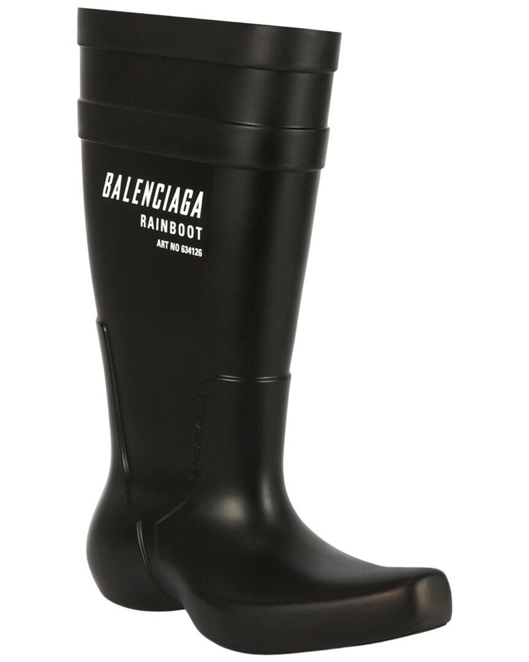 Balenciaga Black Excavator Rain Boot for men