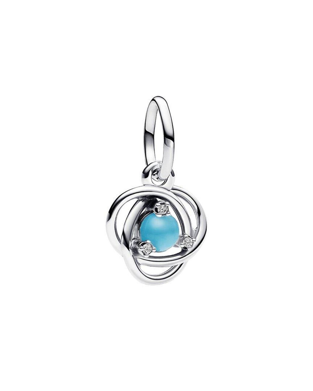 Pandora Blue Moments Cz Eternity Circle Dangle Charm