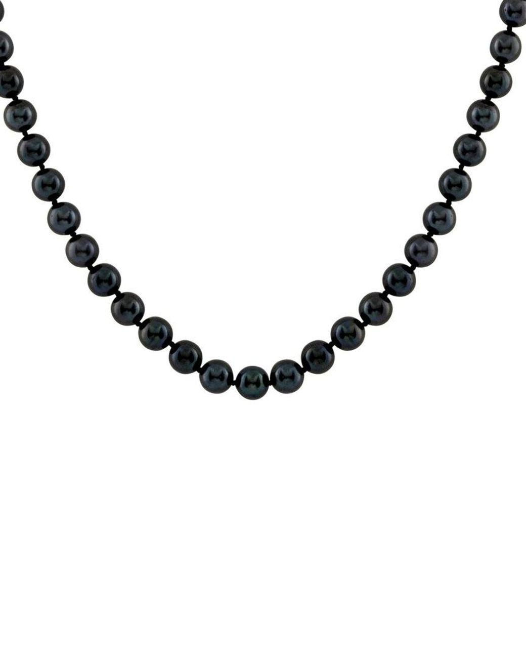Splendid Metallic 14k 5-6mm Akoya Pearl Necklace