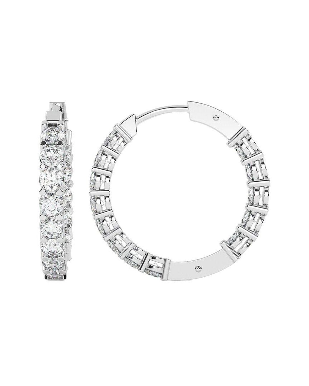 Diamond Select Cuts Metallic 14K 3.00 Ct. Tw. Diamond Earrings