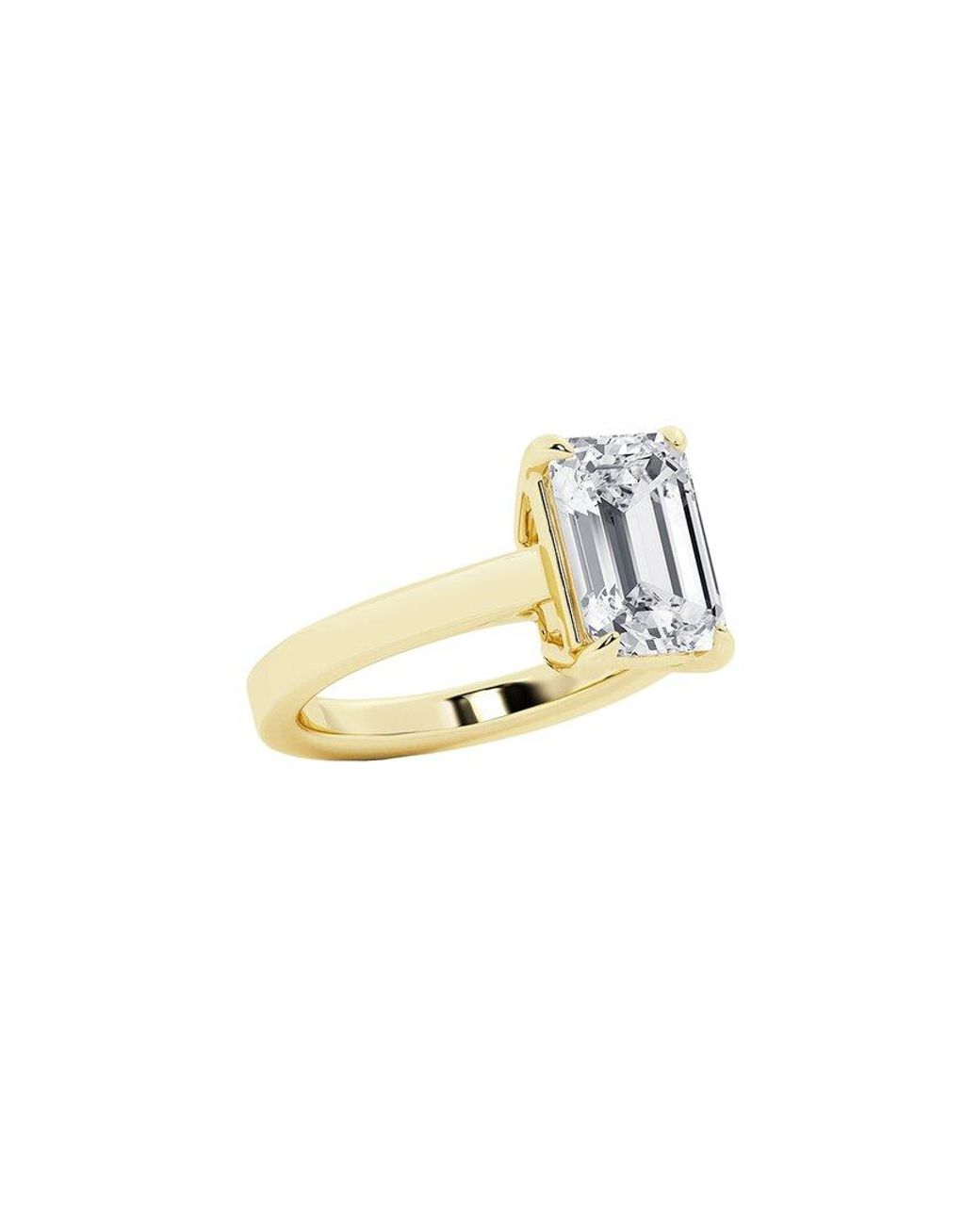 Lab Grown Diamonds Metallic 14K 7.00 Ct. Tw. Lab-Grown Diamond Solitaire Engagement Ring